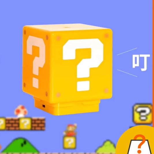 Super Mario Question Mark? Bricks Nightlights Sound Games Model Figures Desktop Ornaments Toys Anime Gifts